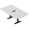 Skutchi Designs 7ft Conference Table W/ Power Unit | 6 Person Modular Arc Rectangle Meeting Table | Harmony Series HAR-AREC-48X84-T.BK-U779-EBLK - alternate 1