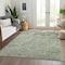 Homeroots 5' X 8' Mint Green And Gray Floral Washable Indoor Outdoor Area Rug 604079 - alternate 4