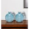 Homeroots Set of Two Blue Glass Round Table Vase, 2PK 516227 - alternate 2