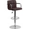 Flash Furniture Brown Quilted Vinyl Barstool, Adj Height, Frame Material: Metal CH-102029-BRN-GG - alternate 1