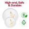 Smarty Had A Party White with Gold Floral Plastic Dinnerware Value Set, 240PK 210WHGVP-CASE - alternate 3
