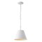 Jonathan Y Harper 12" 1-Light Industrial Farmhouse Adjustable Tapered Cone Empire Metal LED Pendant, White JYL7586C - alternate 1