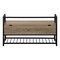 Homeroots 42in Taupe and Black Metal Storage Bench with Flip Top 489778 - alternate 2