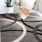 World Rug Gallery Modern Wavy Circles Design Area Rug 4 ft x 6 ft Gray 377GRAY4X6 - alternate 1