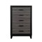 Homeroots 32" Gray And Black Wood Five Drawer Dresser 564693 - alternate 4