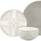 Homeroots Gray and Ivory Sixteen Piece Round Geometric Ceramic Service For Four Dinnerware Set 534534 - alternate 3