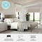 Martha Stewart Corbin King Size Solid Wood Platform Bed w/Wooden Headboard and Footboard, Brown Gray MG-090026-K-WOAK-MS - alternate 4