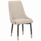 Leisuremod Allure Tufted PU Leather Side Dining Chair, Gold Accent Base AC52LTP - alternate 1