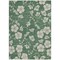 Homeroots 10' X 14' Sage And Ivory Floral Washable Indoor Outdoor Area Rug 600053 - alternate 3