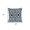 Homeroots 20" Black and White Geometric Cotton Throw Pillow 529278 - alternate 4