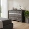 Homeroots 62" Grey Solid Wood Nine Drawer Double Dresser 478658 - alternate 2