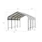 Sunjoy 20 ft. x 12 ft. Rockland Carport A110000500 - alternate 2