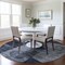 Homeroots 8' Navy Blue Gray And Charcoal Round Geometric Washable Indoor Outdoor Area Rug 604332 - alternate 2