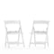 Flash Furniture Kids White Resin Folding Chair with White Vinyl Padded Seat, PK2 2-LE-L-1K-GG - alternate 1