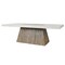 Homeroots 94" Antiqued White and Gray Reclaimed Wood Pedestal Base Dining Table 549041 - alternate 2