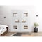 Vdomdoors Solid French Double Doors Opaque Glass Sete 6999 White Silk with Mirror Wood Solid Panel Frame SETE6999DD-WS-56 - alternate 2