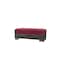 Homeroots 52" Burgundy Black and Brown Faux Leather And Microfiber Tufted Storage Ottoman 608911 - alternate 4