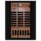 Saunaspa Square Sauna, Canadian Hemlock & Black, Infrared Heating Panels, Red Light Heater, 7 Chroma Lights MNSC0029-0SB - alternate 1