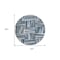 Homeroots 8' Denim Blue Gray And Ivory Round Geometric Washable Indoor Outdoor Area Rug 598252 - alternate 3