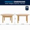 Flash Furniture HERCULES 60in Round Light Natural Farmhouse Folding Table, Solid Pine, w/Foldable Locking Legs XA-F-60-RD-LN-GG - alternate 2