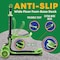 Lifemaster Kids 3-Wheel Scooter with Foldable Seat, LED Wheels, Adjustable Handlebar, Indoor/Outdoor Green LIFMS55 - alternate 2