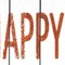 Homeroots 72in White And Orange Solid Wood Happy Fall Porch Sign 634308 - alternate 2