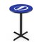Holland Bar Stool Co 42" Blk Wrinkle Tampa Bay Lightning Pub Table, 36" dia. Top L211B4236TBLght - alternate 1