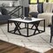 Homeroots 35" White And Black Steel Square Coffee Table 521980 - alternate 2