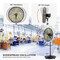 Edendirect 24 in. BLDC Motor High Velocity Pedestal Fan in Yellow, Sleep Mode, 90 Deg Oscillating, Wheels ZRF-8600A - alternate 3