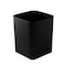 Hapco Elmar Wave Collection 8 Qt. Rectangular Wastebasket, Black, 6PK W100BLK - alternate 1