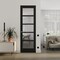 Sartodoors Hidden Door Black 28x96 Solid Core Modern Interior QUADRO4002MF-BLK-28x96-RH-O - alternate 1