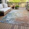 Homeroots 10' X 14' Copper Blue And Artichoke Green Abstract Washable Indoor Outdoor Area Rug 582169 - alternate 3
