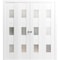Vdomdoors Sliding Closet Double Bi-fold Doors White Solid Core Modern Interior SETE6003DBF-WS-96 x 84 (4* 24x84) - alternate 1