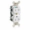 Leviton Straight Blade Receptacle, 5-20R, 20 A, 125V AC, Surface Mount, Self-Grounded M8300-SGW - alternate 1