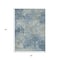 Homeroots 3' X 5' Teal Blue And Beige Abstract Washable Indoor Outdoor Area Rug 630897 - alternate 2