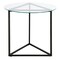 Homeroots 22" Black And Clear Glass And Steel Round End Table 543840 - alternate 3