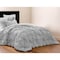 Homeroots Gray Twin Polyester 180 Thread Count Washable Down Comforter Set 528934 - alternate 2