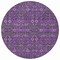 Homeroots 8' Round Purple and Green Round Floral Washable Non Skid Indoor Outdoor Area Rug 564361 - alternate 3