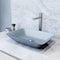 Vigo Sottile Modern Blue Glass 18 in. L x 13 in. W x 4 in. H Rectangular Vessel Bathroom Sink VG07116 - alternate 2