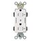 Leviton PlugsandReceptacles, 20A, 125VAC, Wht, Nylon MT163-2W - alternate 1