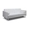 Homeroots 80" White Faux Leather Sleeper Sofa With Silver Legs 372117 - alternate 2