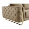 Homeroots 71in Beige and Gold Velvet Loveseat 720471 - alternate 2