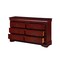Homeroots 57" Brown Solid Wood Double Dresser 374204 - alternate 3