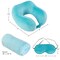 Home-Complete Travel Pillow Set Memory Foam Pillow, Fleece Blanket, and Eye Mask Travel Essentials, Blue HT-TRVL2-BLU - alternate 3
