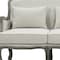 Homeroots 76" Cream Linen Sofa With Brown Legs 491352 - alternate 2