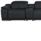 Homeroots Black Italian Leather Power Reclining U Shaped Eight Piece Corner Sectional With Console 476597 - alternate 2