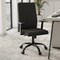 Leisuremod Evander Office Chair in Upholstered Leather & Iron Frame, Adjustable Height, Swivel & Tilt, Black EO19BLL - alternate 2