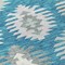 Homeroots 9' X 12' Teal Blue Ivory And Gray Southwestern Washable Indoor Outdoor Area Rug 615180 - alternate 2