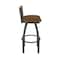 Holland Bar Stool Co Revelle 25in Swivel Counter Stool with Pewter Finish, Medium Back and Canter Thatch Seat 881 - alternate 3