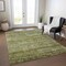 Homeroots 10' X 14' Olive Green And Brown Striped Washable Indoor Outdoor Area Rug 605625 - alternate 4